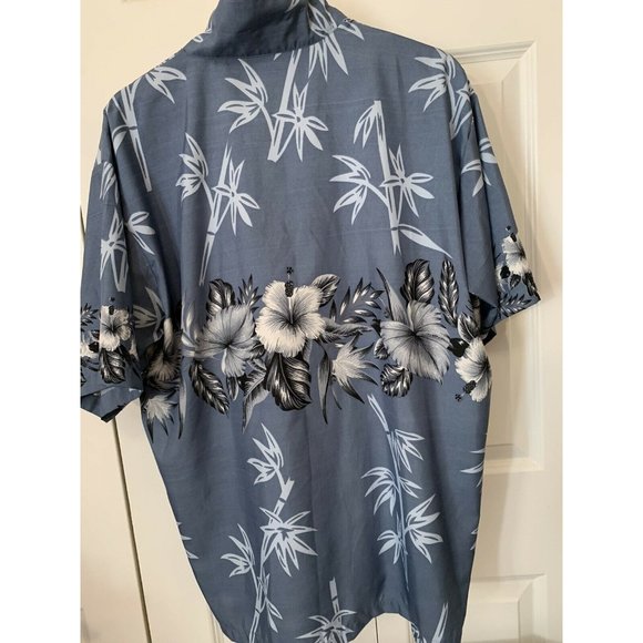 Makani Designed In Hawaii Men’s Sz L Button Front Shirt‎ Blue - Picture 7 of 7